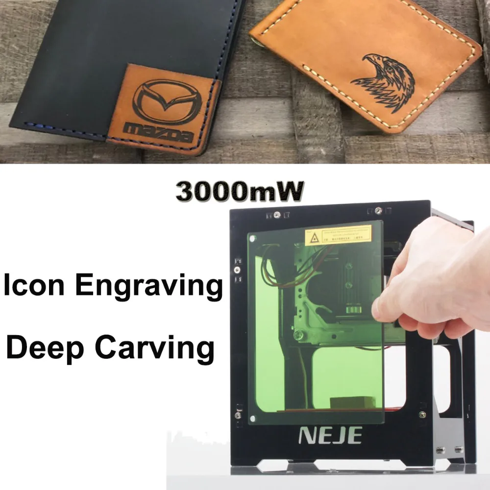 NEJE DK-BL 3000mW 445nm Laser Engraving Machine DIY USB MINI Bluetooth CNC Depth Engraving Wood Router (5)