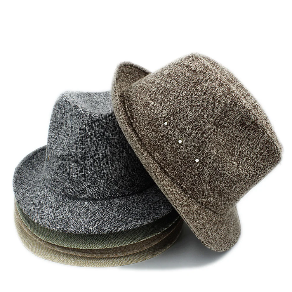 

Big Size 57 58 59 60CM Men Homburg Fedora Hat For Gentleman Travel Church Panama Sun Hat For Dad Gift