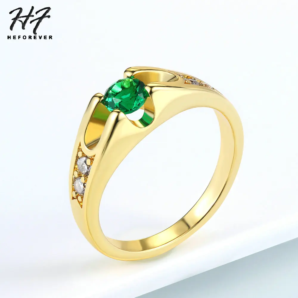 6 Items CZ Crystal Wedding Rings for Women & Men Rose Gold Color Cubic Zirconia Engagement Party Jewelry for Lover R249 R110