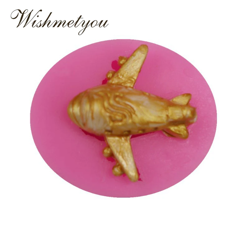 

WISHMETYOU Stereoscopic Aircraft Silicone Mold Small Plane Shape Model Mini Cake Decorating Tools Handmade Chocolate Baking Mold