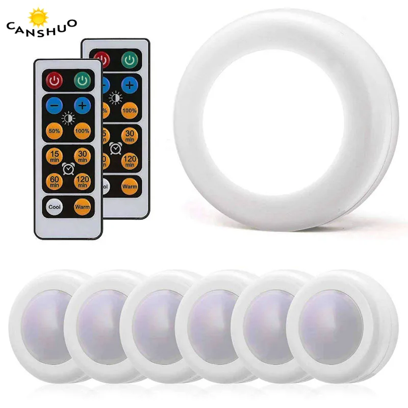 

Cabinet Light Wireless Dimmable Touch Sensor Dual Color LED Night Lamps Battery Power Remote Control Suitable for Kitchen Stair