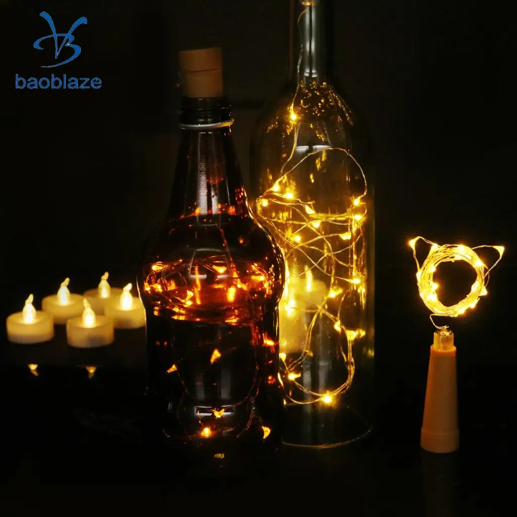 Cork Shaped String Fairy Light for Home Garden Balcony Wedding DIY Decoration Battery Operated
