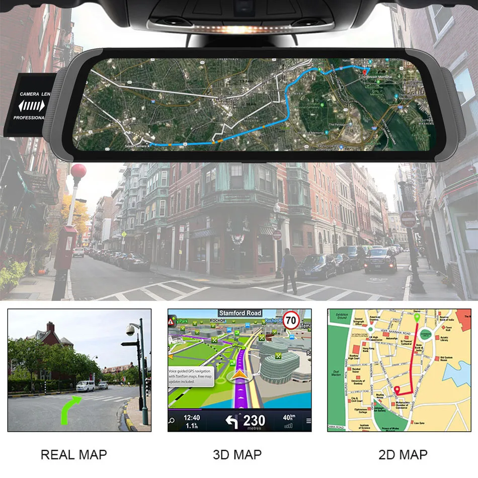 Автомобильный видеорегистратор ANSTAR на Android 1080P HD камера заднего вида ADAS радар