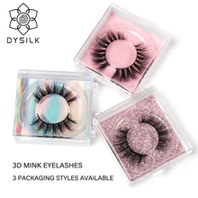 Dysilk 3D норковые ресницы натуральных длинных накладных ресниц на каждый день, 3 цвета картона изготовления на заказ Высокое качество накладные ресницы для наращивания ресниц