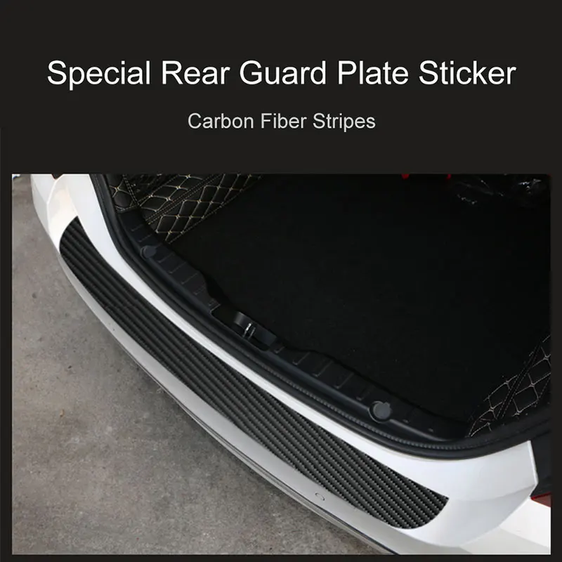 

90cm Cars Anti-Collision Strip Car Rear Bumper Trim Sticker Protector Anti-Scratch Universal Rear Guard Plate Sticker Trim