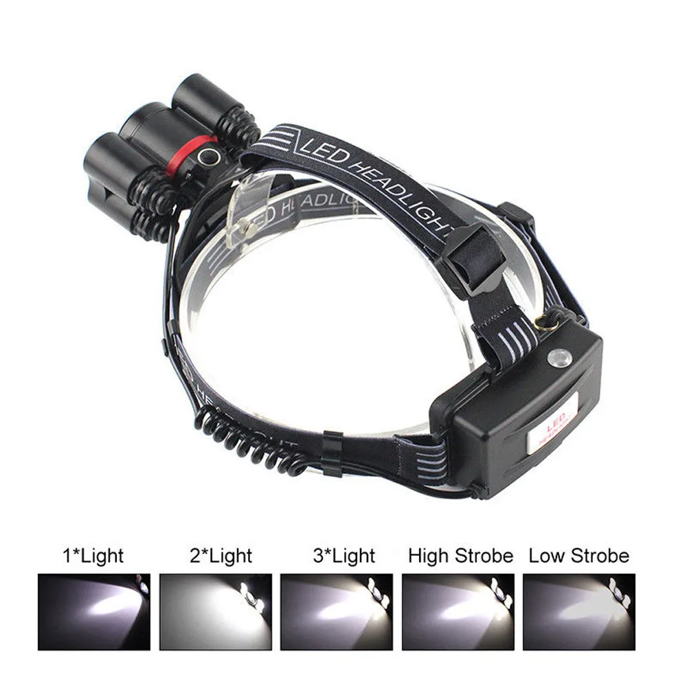 30000LM XM-L T6 41LED Sensor Headlamp Micro USB Fishing Head light Flashlight