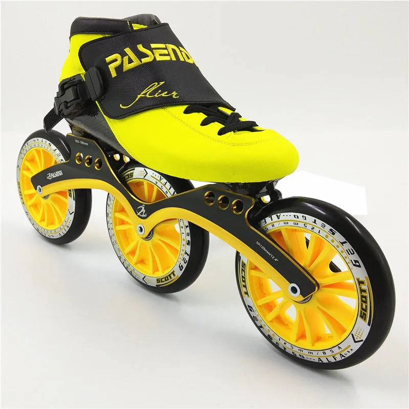 Термопластичный углеродный гоночный скейт 3 колеса 125 мм термоплавные роликовые коньки для мужчин и женщин Профессиональные роликовые скейты - Цвет: no Thermoplastic