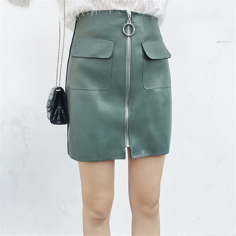 Neploe осень новый ретро Chic Sexy карандаш юбка из искусственной кожи женский большой