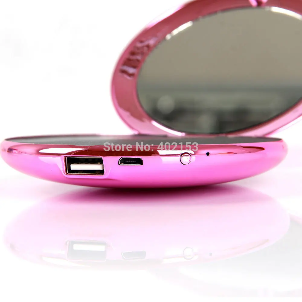 imágenes para NUEVA Dama de La Moda Espejo Cosmético Estilo 7000 mAh USB Banco de la Energía Externa Para Cargar Rose #230663 imágenes para NUEVA Dama de La Moda Espejo Cosmético Estilo 7000 mAh USB Banco de la Energía Externa Para Cargar Rose #230663