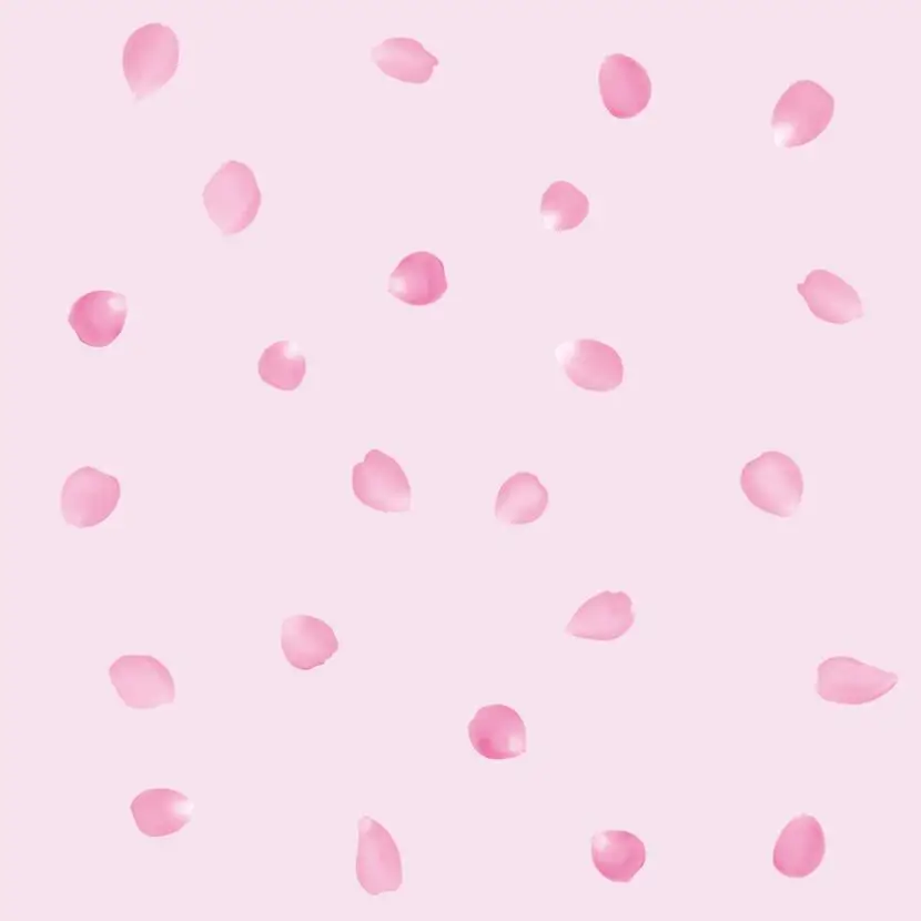 Новое поступление, розовые лепестки цветов, настенная бумага, милая самоклеящаяся бумага для маленьких девочек, детская комната, настенная бумага, декор для детской спальни, W049 - Цвет: 001 petal
