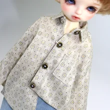 BJD аксессуары модная бежевая рубашка с принтом для 27 см-30 см 1/6 BJD SD DD MSD YOSD Кукла Одежда