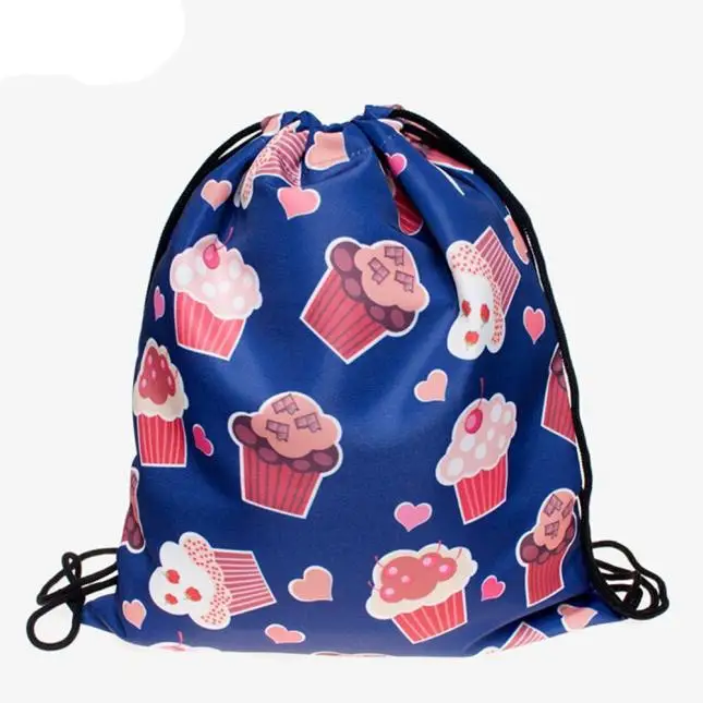 

2017 Small Cheap Backpacks 3D Printing Drawstring Backpack Bags Fashion Bags Ladies Backpack Rucksack mochila feminina #6041429