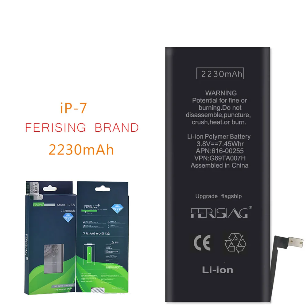 For iPhone 7 Battery 100% Capacity ATL Cell Phone Repair bateria Replacement Batteries for iphone7 Fast Delivery