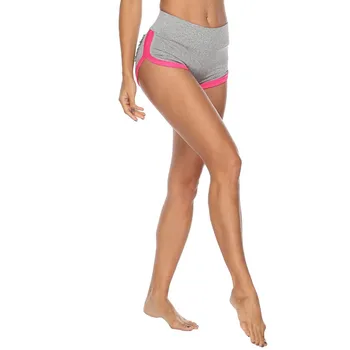 

2019 Pink edging shorts female fitness back pocket shorts High Waist Shorts Fashion Patchwork Push Up Shorts Sporting Clothing