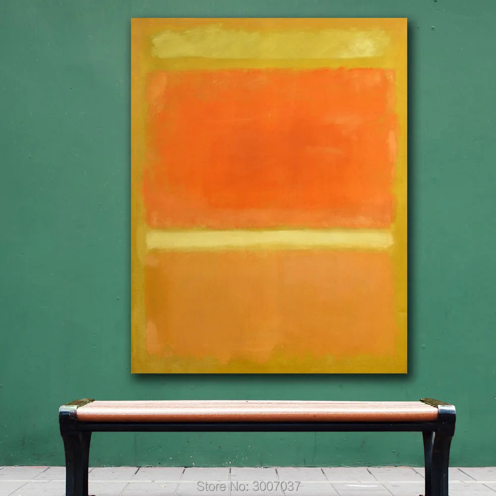 Настенные картины для гостиной абстрактная Марка Ротко(желтый оранжевый желтый светло оранжевый) холст искусство домашний декор Современная живопись маслом