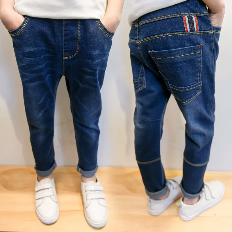 Denim kids 2017 New Boys' Casual Pants Child Blue Jeans Big Pockets ...