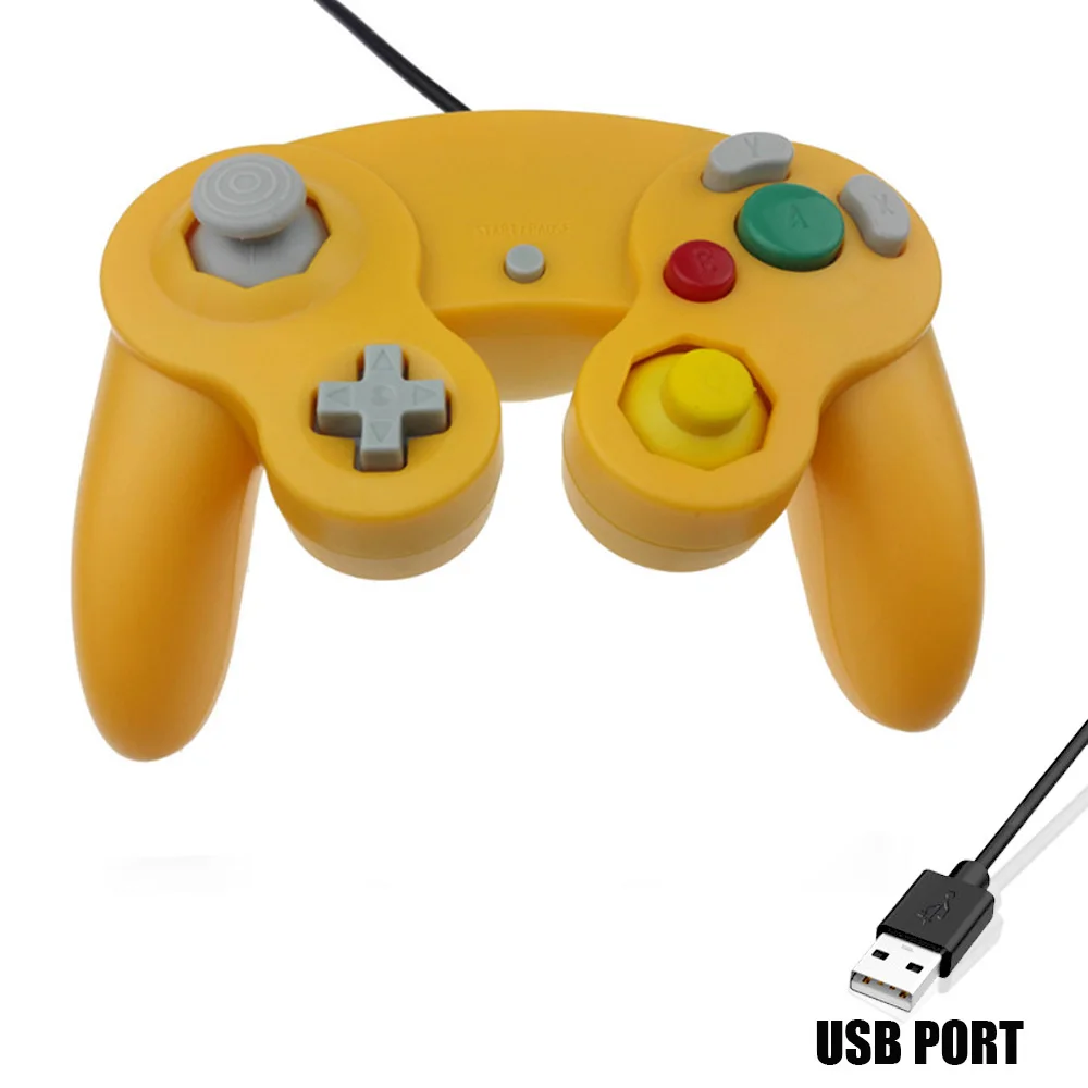 HAOBA игровая Ударная вибрация джойстика для Ninten для wii GameCube контроллер для Pad два вида интерфейса многоцветный опционально - Цвет: USB port