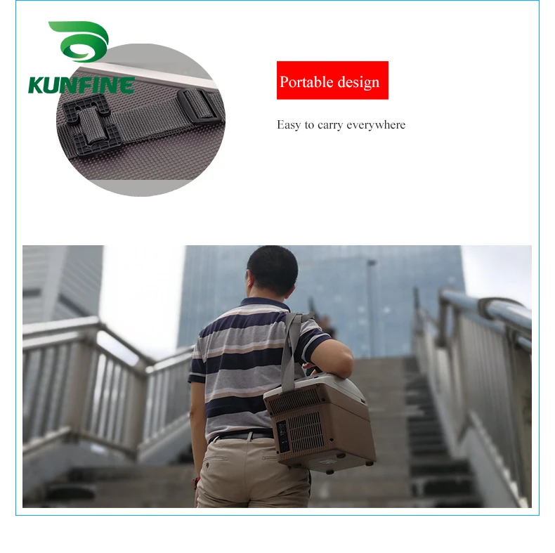 KUNFINE DC 12V24V 110-240V AC Car Refrigerator Multi-Function Fridge Compressor Vehicel Protable Refrigerator Freezer Cooler PN-01-1 (6)
