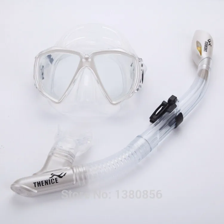 Thenice профессиональный набор для подводного плавания и дайвинга, снаряжение для близорукости, силиконовая противотуманная маска, полностью сухая дыхательная трубка для плавания, подводная охота