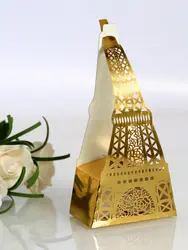 2019 коробка конфет на свадьбу 50 шт./партия Упаковка для шоколада башня Shpe Персонализированная Свадебная коробка свадебные сувениры и