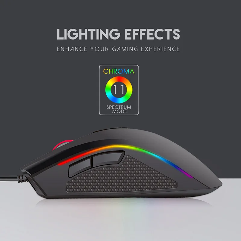 

Gaming Mouse Mice 4800dpi USB Wire RGB Programmable 7 Button Ergonomic For Computer XXM8