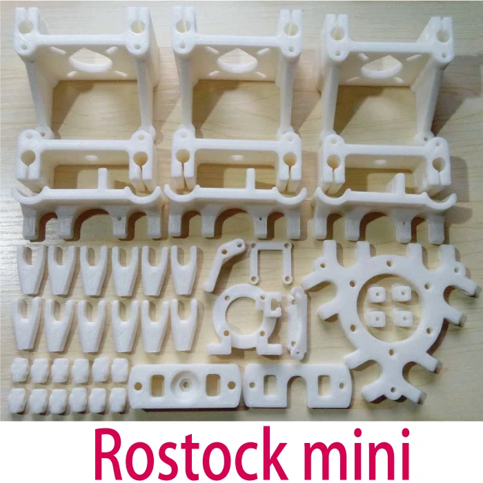 

Reprap Delta Rostock Mini 3d printer accessories PLA plastic Parts Printed PLA plastic Fully Kit Free shipping