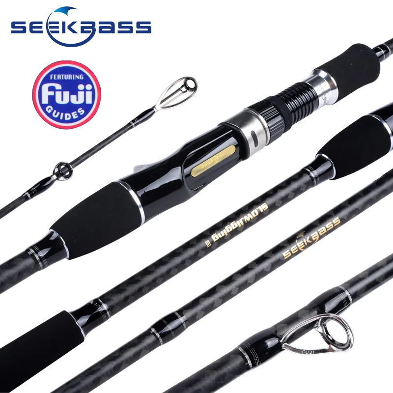 Vara de Pesca Seekbass Japão Fuji Completo Peças Nova Lenta Jigging Haste 1.93 m 63331515kgs Pe1.5-3 Isca 80-280g Fiação – Fundição Oceano
