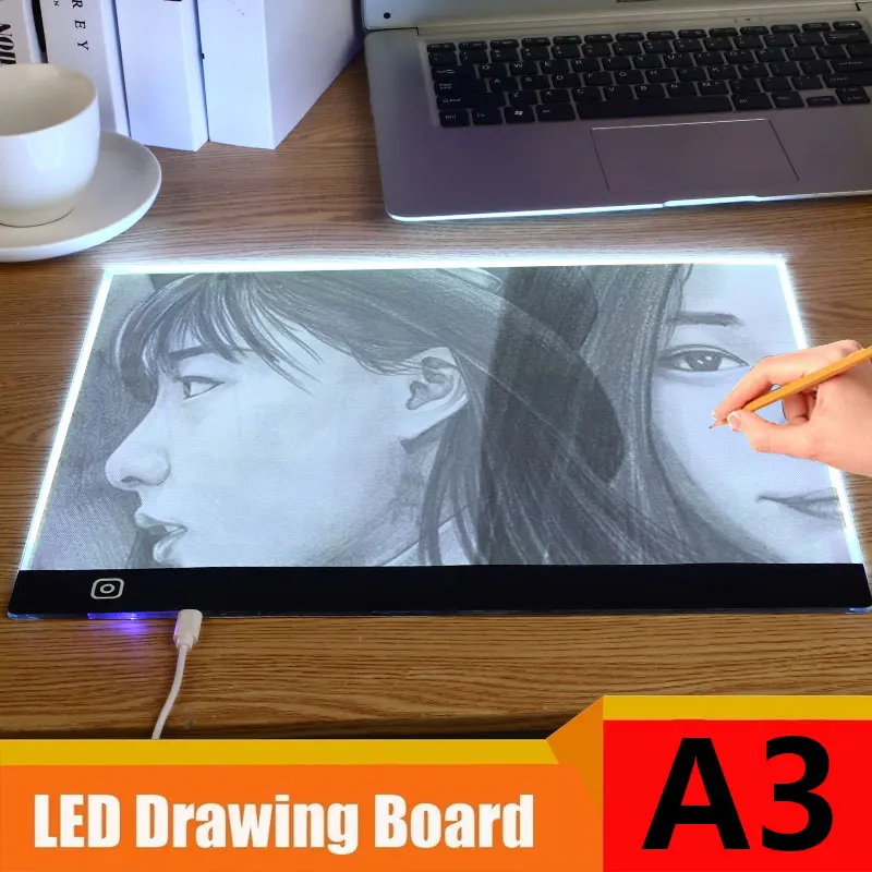 

New A3 A4 A5 Digital Tablet Portable LED Graphics Tablet Drawing Board Touch Three-level Dimming Ultra-thin LED Copy Board