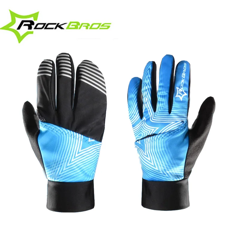 ROCKBROS New Design Full Finger Winter Thermal Cycling font b Gloves b font Touch Screen Windproof