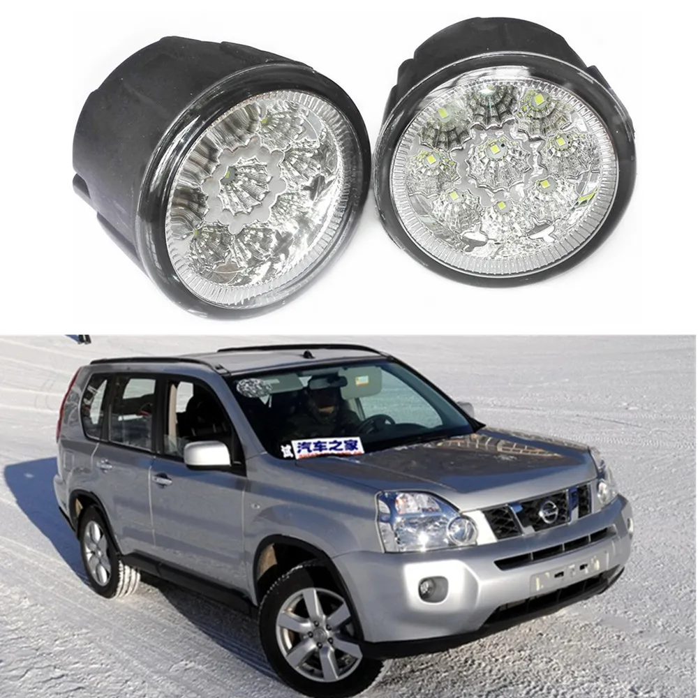 Стайлинга автомобилей LED туман лампа Лампы для мотоциклов Nissan X-Trail T31 Закрытое