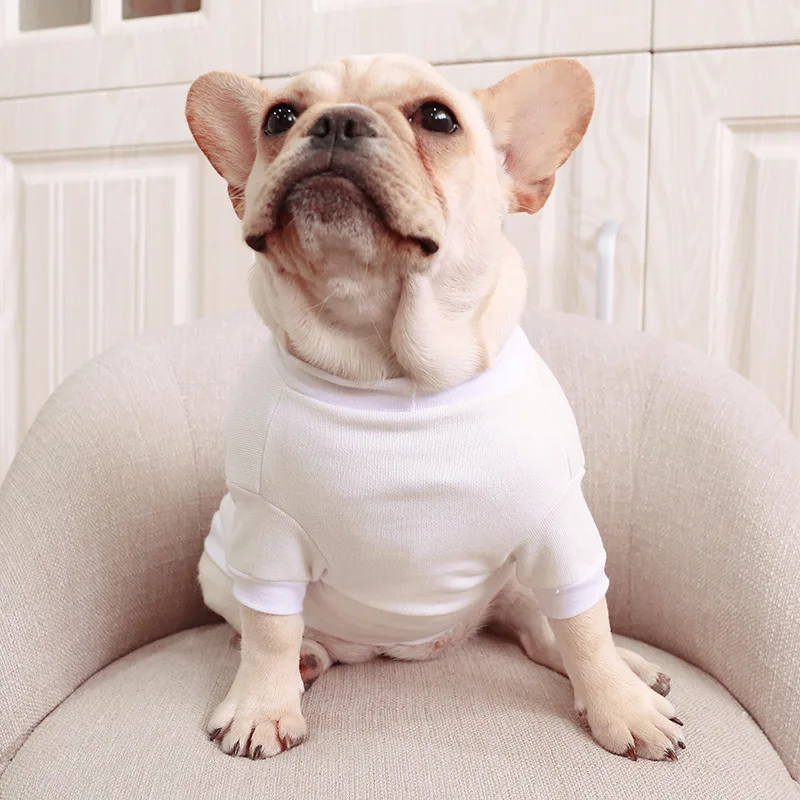 Мягкая хлопковая толстовка с капюшоном для собак, зимняя одежда для маленьких собак, французский бульдог, рубашка с Мопсом, одежда для щенков, пуловер, костюм