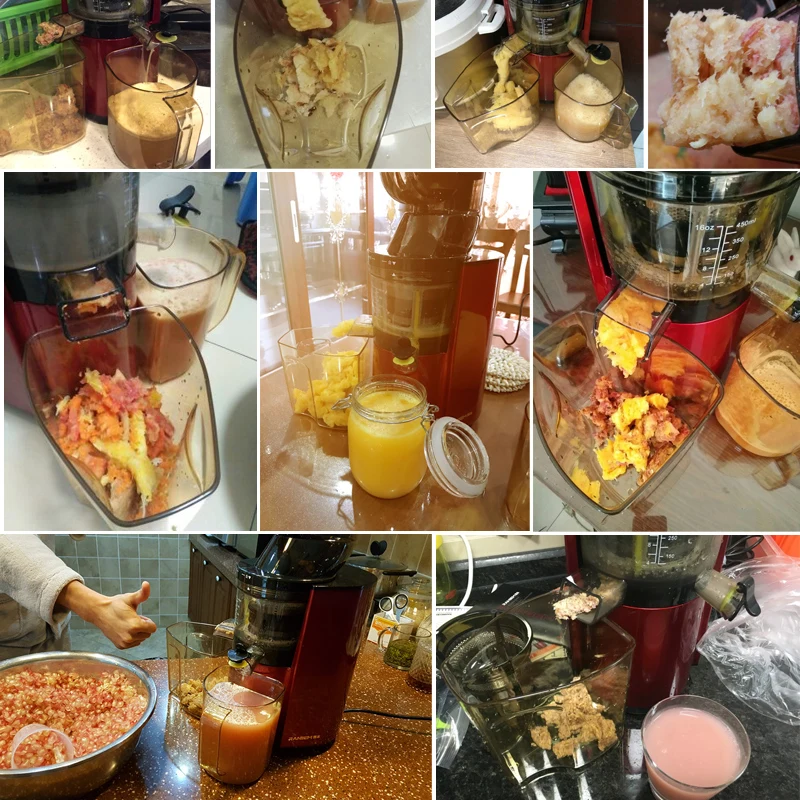  220V 45Rpm Slow Juicer Multifunctional Full-automatic Electric Fruit Juicer Machine With Large Diam