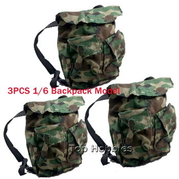 

3PCS 1/6 Scale Have texture Miniature Military Survival Backpack Model Jungle camouflage for 12 inch HT KUMIK Muscle Figure