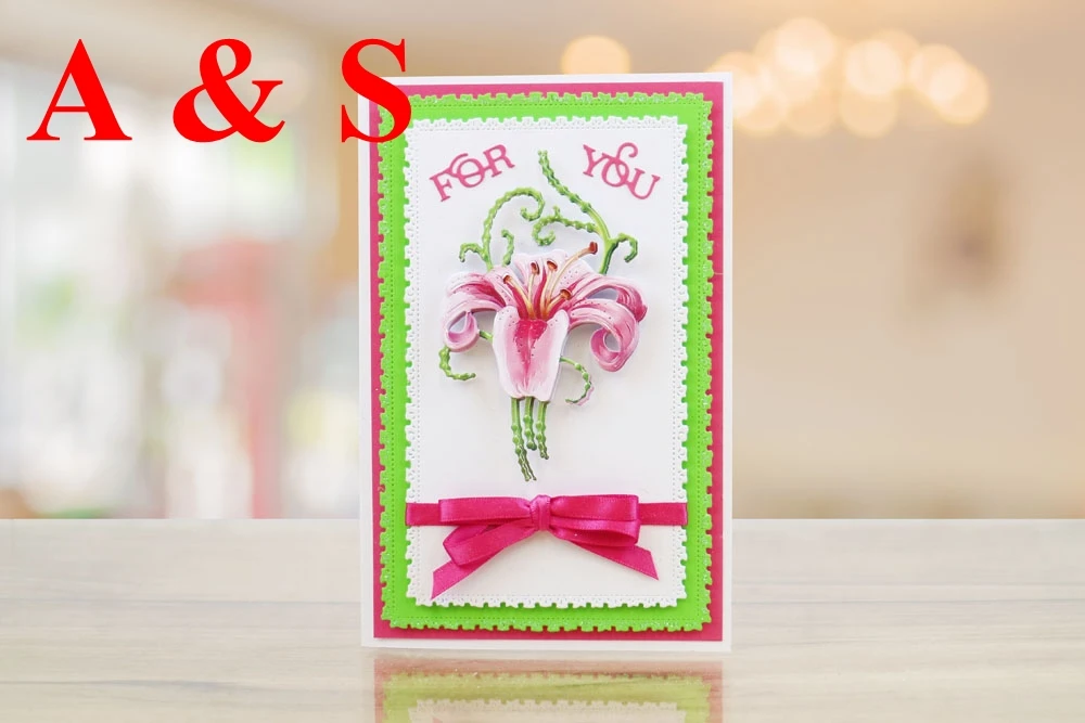  D05 METAL CUTTING DIES Lily Scrapbook card invitation paper craft party decor embossing stencil cut - 32830515124