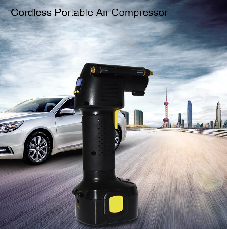 

High Quality Pro Cordless Portable Air Compressor, Easy-To-Read Digital Pressure Gauge 12V cordless air compressor