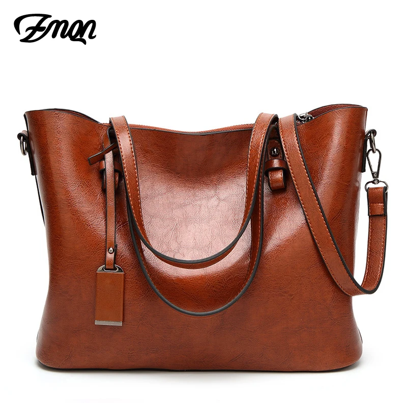 

ZMQN Handbags for Women Leather Shoulder Bag Female Famous Brand Big Capacity Simple Casual Tote Hand Bag Sac Femme Handbag C837