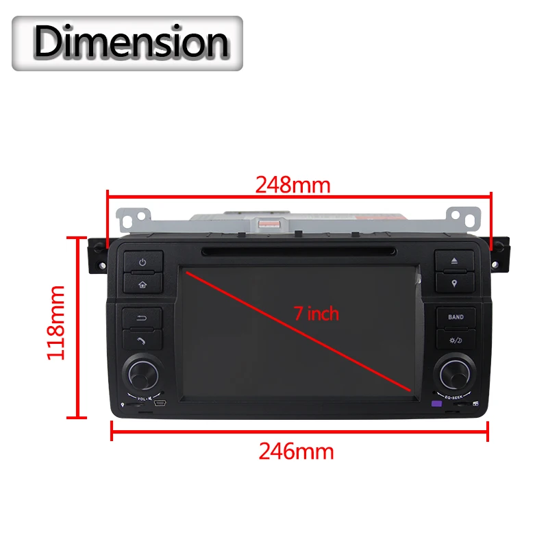 Best KSAOTU 7" DAB+ 4G Android 8.1 Car DVD Player SD GPS for BMW 3er E46 M3 Rover75 MG ZT 11