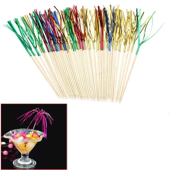 

40Pcs Cocktail Sticks Drink Cocktail Fruit Dessert Canapes Decor Bar Cafe Home Party Decoration Accessorie Multi Color Party