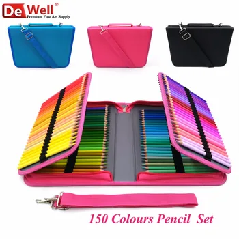 

Artist's 150 Colors Colored Pencil Set 150 Holes Case Holder lapis de cor Professional Oil-based Colored Pencils for Drawing