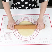 Складной высокотемпературный Стекловолоконный силиконовый коврик для выпечки теста прокатки резки помадки торт коврик для теста со шкалой