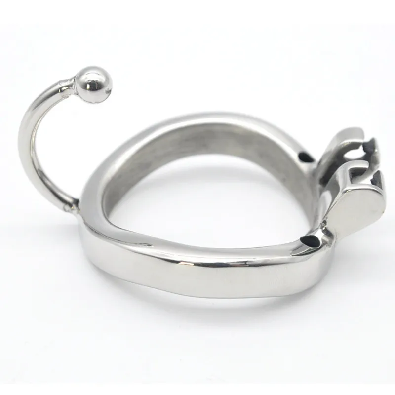 304 Stainless Steel Male Chastity Devices with Anti-Shedding Ring,Long Cock Cage with Base Arc Ring ,Penis Lock,Sex Toys For Men