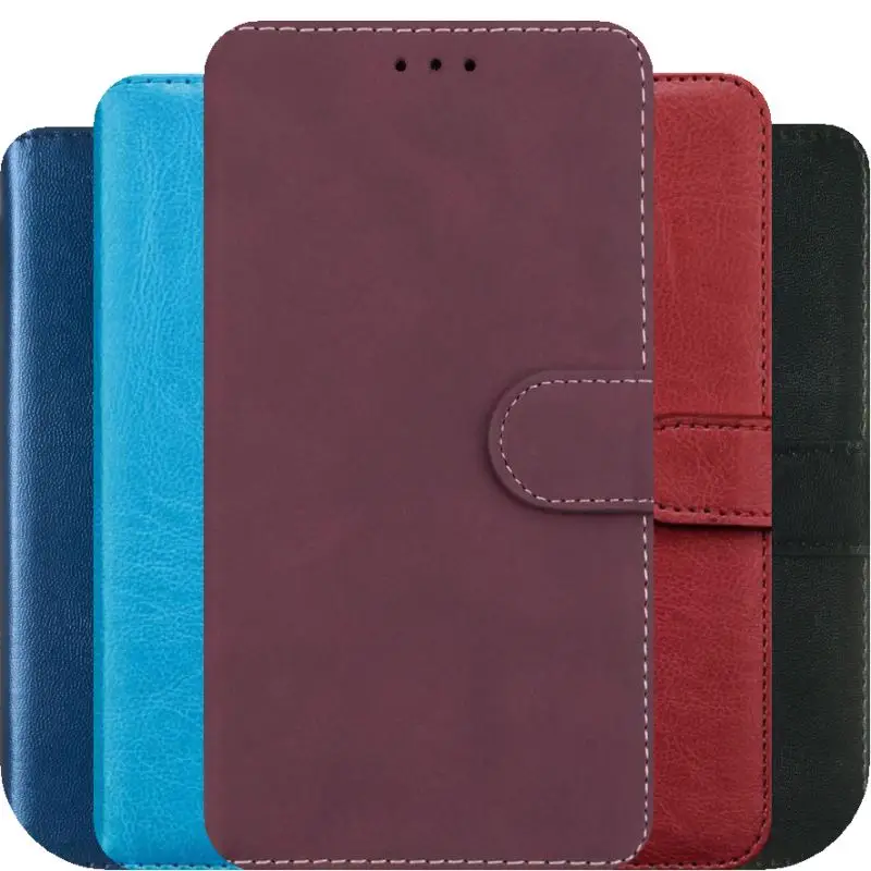 

Cute Stand Capa Retro Flip Case sFor Sony L3 XZ4 Compact XZ3 XA3 Ultra XA2 Plus Simple Phone Coque Solid Color Book Cover DP08H