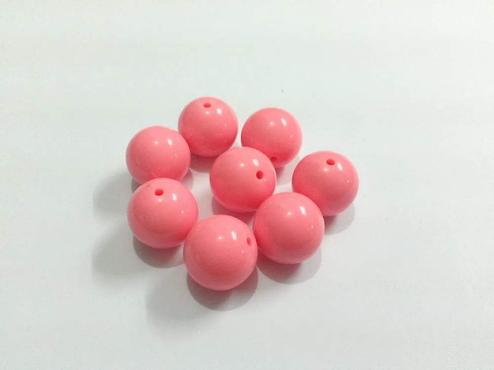 

Newest ! 20mm 105pcs/lot LT Pink / Common Pink Chunky Gumball Bubblegum Acrylic Solid Beads For Necklace Making