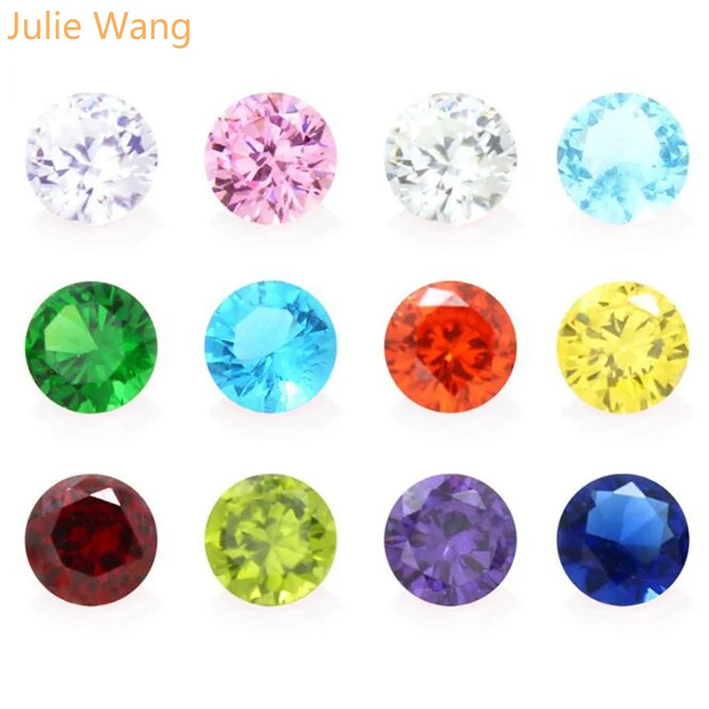 Julie Wang 12 шт./упак. 7 фигур 5 мм циркониевая искусственная фурнитура для ювелирных