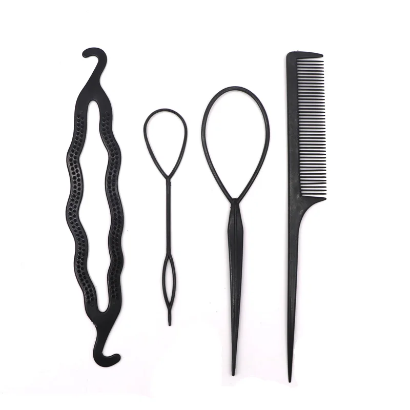 1Set=4Pcs Hair Twist Styling Tool Hair Clip Stick Bun Meatball Head Maker Comb Hair Braiding Tools For Women Hairdressing Tools 1Set=4Pcs Hair Twist Styling Tool Hair Clip Stick Bun Meatball Head Maker Comb Hair Braiding Tools For Women Hairdressing Tools