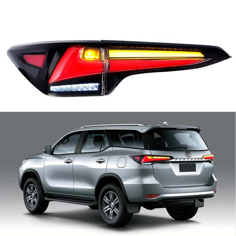 Задний блок освещения для Toyota Fortuner 2017 2018 левый и правый с светодиодный DRL ходовой