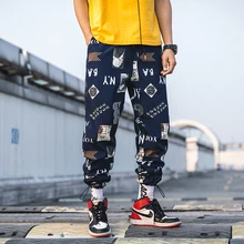 Уличная одежда, повседневные штаны для бега, мужские дизайнерские штаны с принтом, весна, легкие мужские шаровары, Мужские штаны в стиле хип-хоп