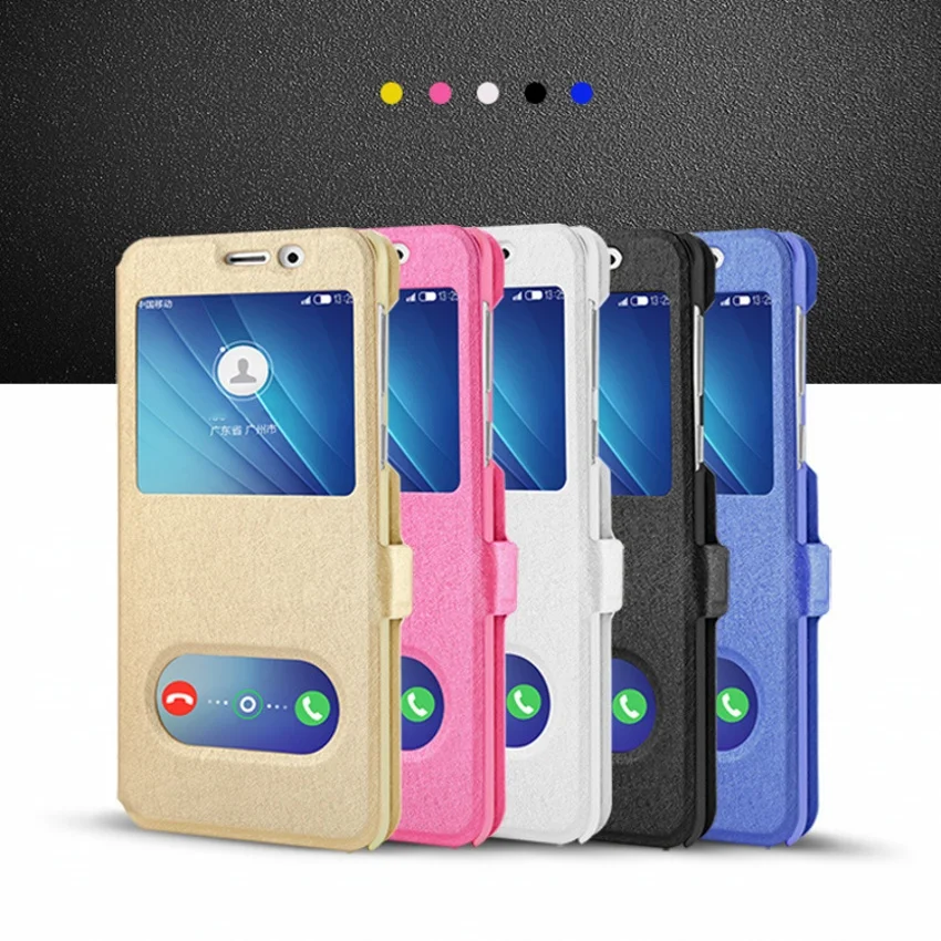 

For Honor 6X Window View Flip PU Leather Case Cover For Huawei Honor 6X Case Cover Sports Business Smart Case