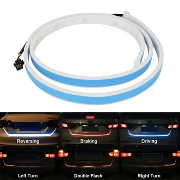 

120cm Car Rear LED Trunk Light Strip Auto Turn Signal Flexible Tailgate Luggage Warnning Lamp White Red Blue Yellow LED Strip