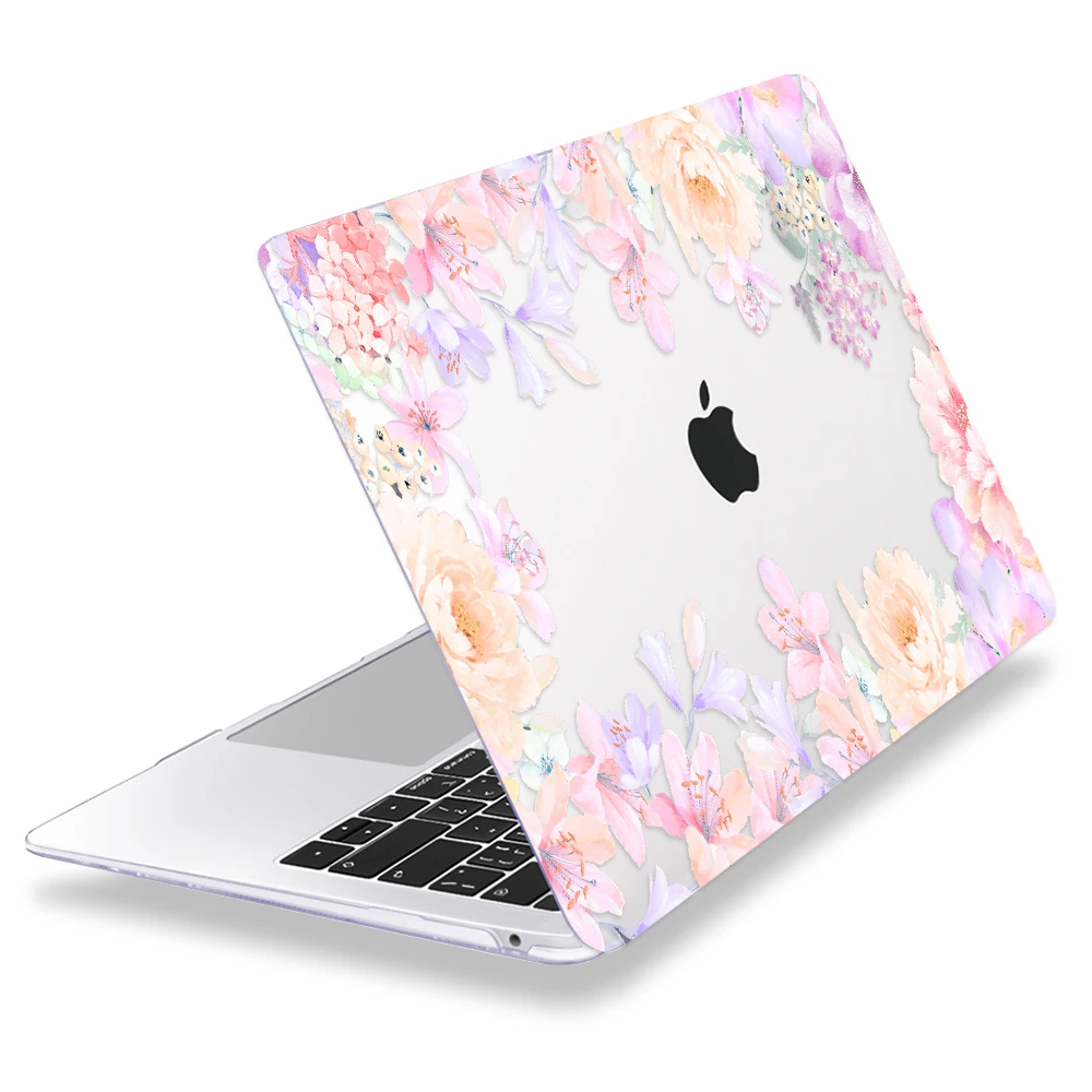 Flowers Laptop Case for Apple MacBook Pro Air Retina 11 12 13 15 Inch Touch bar Hard Cover Shell Sleeve with Free Gift